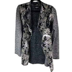 Anna B. Wool  Open Felted Cardigan